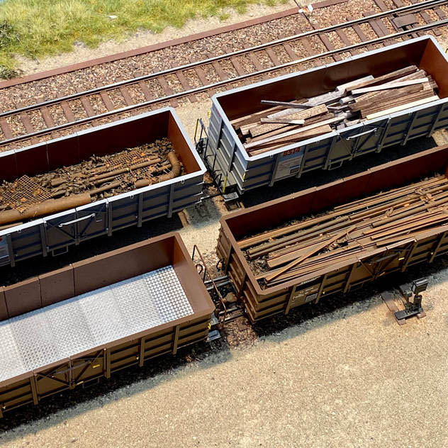 074-9400992 - 0/0m - Ladegut Schrott, sortiert für RhB Hochbordwagen (9451/9455)